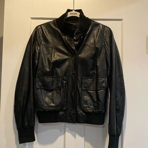 Bally Lambskin Leather Jacket -Cropped
